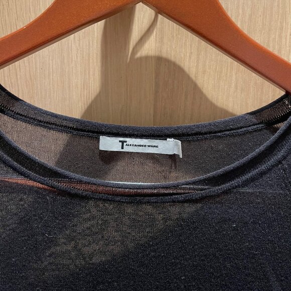 Alexander Wang Sheer Black Long Sleeve Great Condition XSMALL - Picture 2 of 4